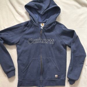 Carhartt Ladies Blue Hoodie Size Small